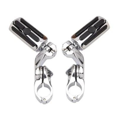 Pedais cromados para rodovia 1-1/4" para kawasaki vaquero/Yamaha Star Venture - Imagem 1 de 4