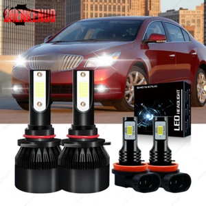For Buick LaCrosse 2014-2016 Combo 4x LED Headlight & Fog Lights Bulbs Kit 6000K - Picture 1 of 10