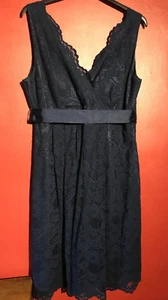 BHS WEDDING COLLECTION NAVY BLUE LINED LACEY DRESS SIZE 20. WEDDING, BRIDESMAID - Picture 1 of 14