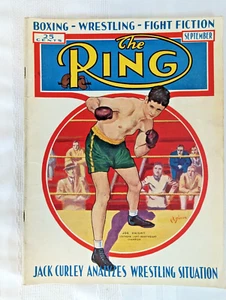 1934 The Ring Magazine Sept. Iss. Joe Knight Cover VG+ Shape FREE SHIP - Picture 1 of 5