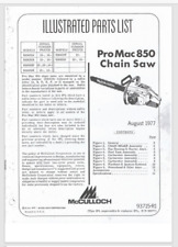 McCulloch Pro Mac 850 Kettensäge illustrierte Teileliste 1977 explodierte Ansichten 13 Seiten