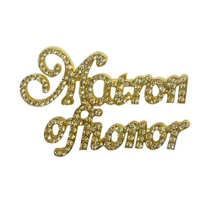Pin de diamantes de imitación - Matrona de honor - Dorado - Imagen 1 de 1