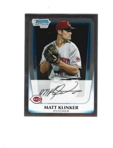 2011 Bowman Chrome Prospects Refractors #BCP77 Matt Klinker /799  Reds