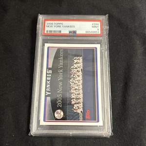Tarjeta de béisbol New York Yankees 2005 genuina auténtica vintage PSA RARA - Imagen 1 de 2