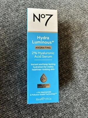 Nuevo Suero Hidratante Luminoso No7 Hydra 2% Ácido Hialurónico + 5% Niacinamida 1oz Foto 1 de 4