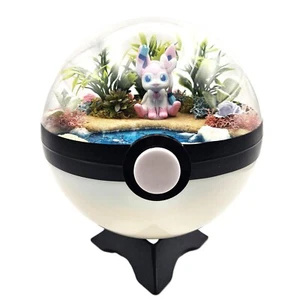 Bola de terrario de playa de cristal Pokemon Sylveon hecha a mano - Imagen 1 de 5