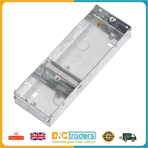 3 Gang Single Plus Double Galvanised Steel Back Box 35mm Knightsbridge GSK335D - Picture 1 of 3