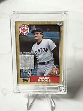 Wade Boggs 2022 Jersey Fusion Logo Swatch Game Used Photo shoot 1986 Topps