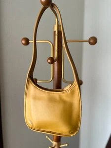 Vintage Coach 9020 Ergo Mini Shoulder Bag Purse Yellow Leather Authentic USA - Picture 1 of 11