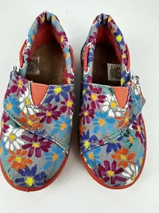 TOMS Ash Daisy Girl’s Classics Floral Canvas, Size 9 - Colorful Comfort” - Picture 1 of 15