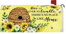 Bees Daisy Sunflower There's No Place Like Home Magnetic Mailbox Cover