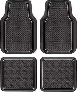 Black Heavy Duty Car Truck Floor Mats 4PC Rubber Semi Custom For Jeep - Bild 1 von 9