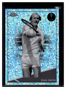 STAN SMITH 2021 TOPPS CHROME TENNIS MINI DIAMOND BLACK & WHITE REFRACTOR B&W #62