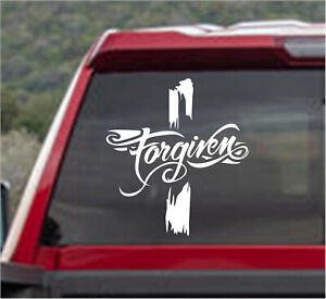 CROSS FORGIVIN RELIGIOUS Vinyl DECAL STICKER for Window Car/ Truck/Motorcycle