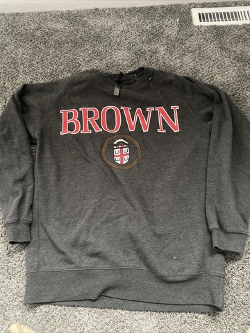 Brown University Crewneck Sweatshirt S Gray Bruno The Bear Cover
