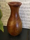 Wooden Vase 10" Tall For Silk Or Dried Flowers Simple Modern Decor Cottage Farm