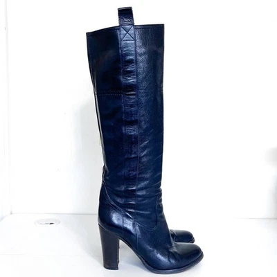 Botas de montar L'Autre Chose de cuero hasta la rodilla para mujer talla 37,5 7,5 negras occidentales Foto 1 de 4