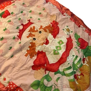 Vintage Strawberry Shortcake Quilt Blanket 44x36 Inch Handmade - Picture 1 of 6
