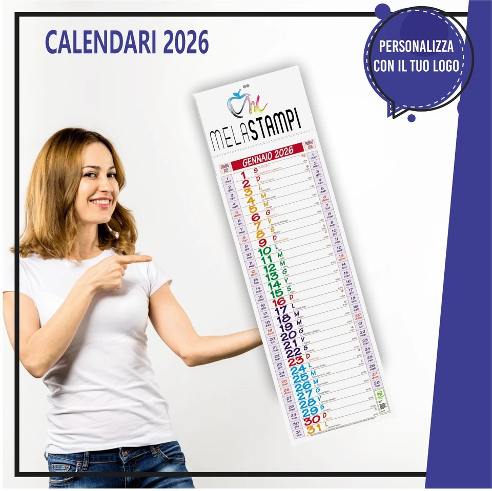 Calendari 2026 silhouette personalizzati con stampa logo gadget pubblicitari - Immagine 1 di 1