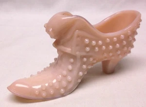 Fenton Pink Hobnail Cat Slipper Shoe - Picture 1 of 4