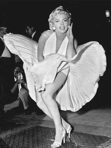 Marilyn Monroe Poster Vintage Skirt Icon wall art print size A1 /A2 /A4 (v2) - Picture 1 of 3