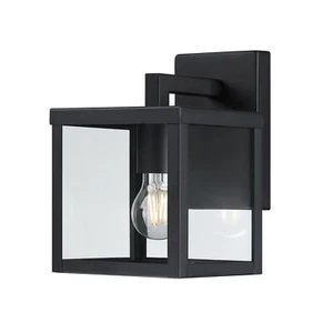 Wall Light Garden Outdoor Queensland Black 1 E27 60 W House Light - Picture 1 of 8