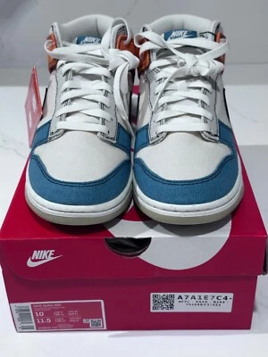 NIKE DUNK MID PALE IVORY BLACK MINERAL TEAL MENS SZ 10 WMNS SZ 11.5 NEW IN BOX - Image 1 of 4