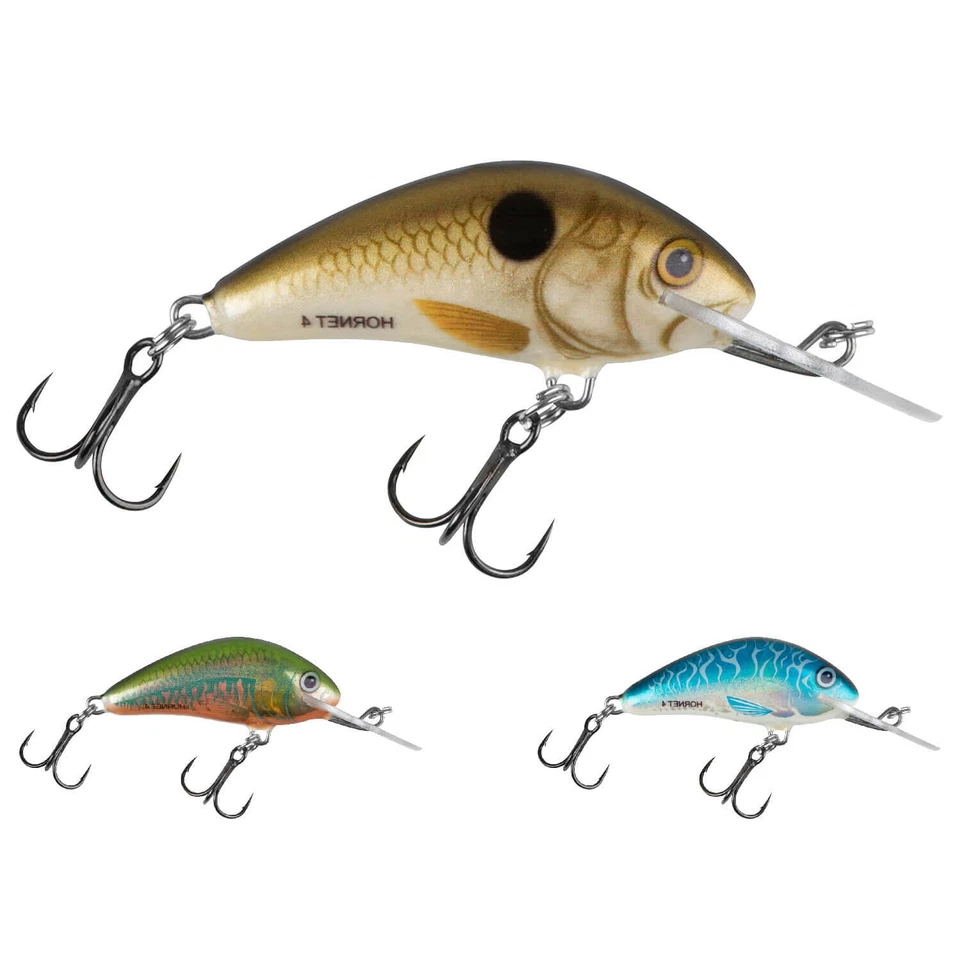 Salmo Hornet Wobbler 4cm Sinkend Kunstköder Crankbait Wels Hecht Köder Barbe - Bild 1 von 1