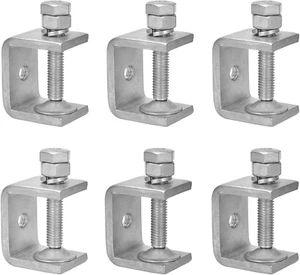 Stainless Steel Small C Clamp Set, 1 Inch Heavy Duty Metal C-Clamp, Mini Tiger C - Picture 1 of 12