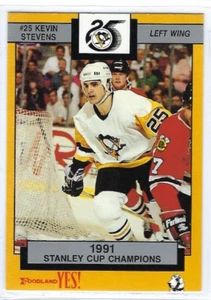 1992 Foodland Pittsburgh Penguins #8 Kevin Stevens - Picture 1 of 1