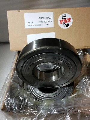 Lote de 3 - Rodamientos de bolas de una fila FLT 6318-2ZC3 90x190x43 nuevos en caja Foto 1 de 4