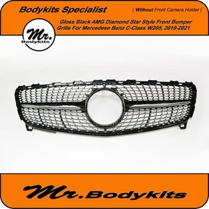 AMG Diamond Star Front Bumper Grille for Mercedes Benz W205 C205 C-Class 19-21 - Picture 1 of 9