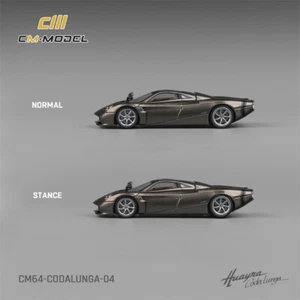 CM MODEL 1:64 Pagani Codalunga Metal gray Diecast Model Car - Picture 1 of 6