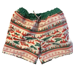 MAGELLAN Boy’s Christmas Holiday Swim Trunks (Small-8)  Ltd  Edition Fish Gear - Picture 1 of 9