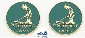 2 PINEHURST RESORT 1895 PUTTERBOY Ballmarkers Ball Marks fit Divot tools hatclip - Picture 1 of 2