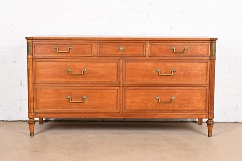 Kindel Furniture French Regency Louis XVI Directoire Style Cherry Wood Dresser Cover