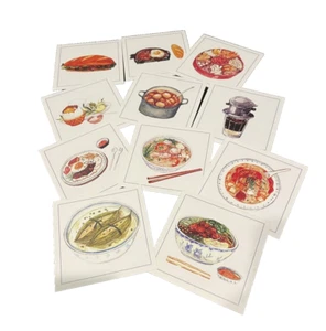 Vietnamesische Essen Illustrationen Quadratische Postkarten 12er Set Künstler Sein Koo - Bild 1 von 9