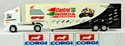 Corgi 86601 SCANIA Truck & COLIN EDWARDS HONDA SUPERBIKE RACE TRANSPORT Trailer - Image 1 of 4
