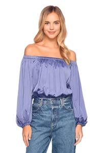 Susana Monaco Matt Satin Off Shoulder Body NEU Neu mit Etikett - Bild 1 von 8
