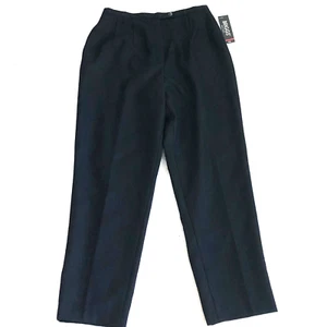 Briggs New York Womens Pants Sz 10 Black Pleated High Rise Straight Leg NWT - Picture 1 of 16