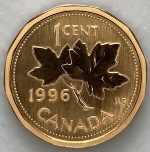1996 CANADA 1 CENT PROOF LIKE PENNY COIN - Picture 1 of 2