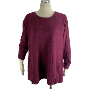 Motherhood Maternity XL Purple Sweatshirt Soft Zipper Extra Large Pregnancy - Picture 1 of 5