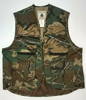 Northwest Territory Adult M Camouflage Vest Game Bag Lots of Pockets Zip - Image 1 of 4