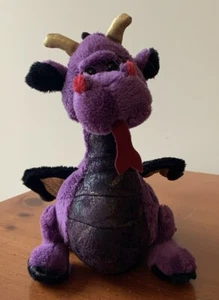 Ganz Webkinz Emperor Dragon Plush Purple Stuffed Animal Wings Horns Fire Gold - Picture 1 of 3