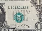 Wow Error $1 note 1969 D miscut to edge & misaligned printing dollar bill Rare