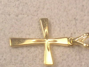 Smaller RELIGION SPIRITUALITY CROSS VERMEL STERLING SILVER .925 PENDANT V7 - Picture 1 of 1