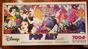 Disney Collectors Pop Art Panoramic 700 pc Puzzle Princess 34" x 12" - Picture 1 of 6