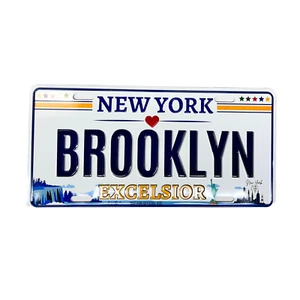 NEW YORK - BROOKLYN: Souvenir Nummernschild für Kunst, Basteln, Geschenk, Dekoration - Bild 1 von 2