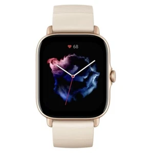Amazfit GTS 3 Health and Fitness Smart Watch - Ivory White / Gold - Picture 1 of 3