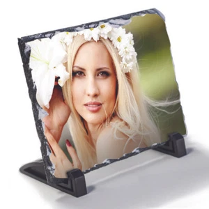 Personalised Photo Slate Frame Gift For Mum Dad Friends - Picture 1 of 3